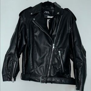 Zara Black Leather Jacket